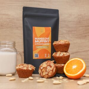 Mandľové muffiny s pomarančom - bezlepková zmes na pečenie
